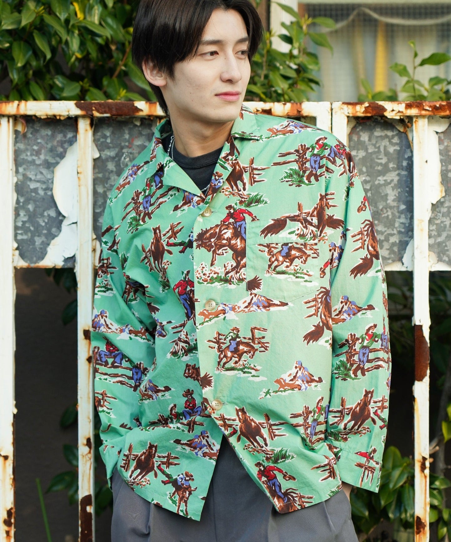 PRINTED PAJAMA JACKET
