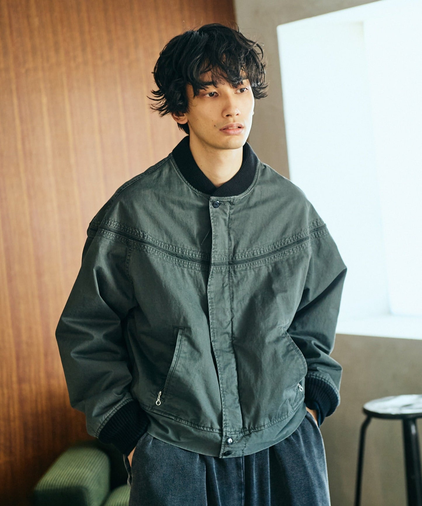 PIGMENT DYE DERBY JACKET