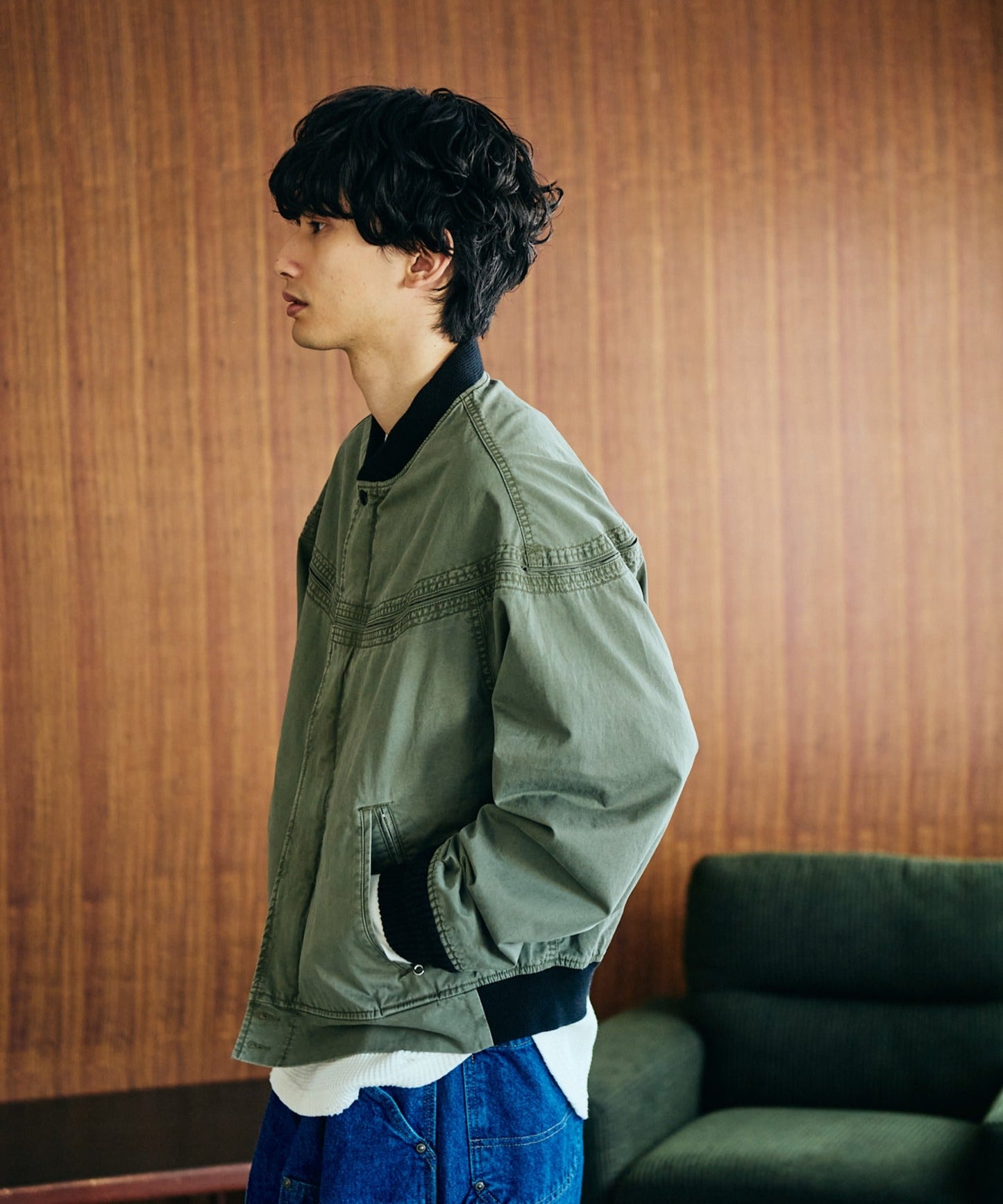 PIGMENT DYE DERBY JACKET