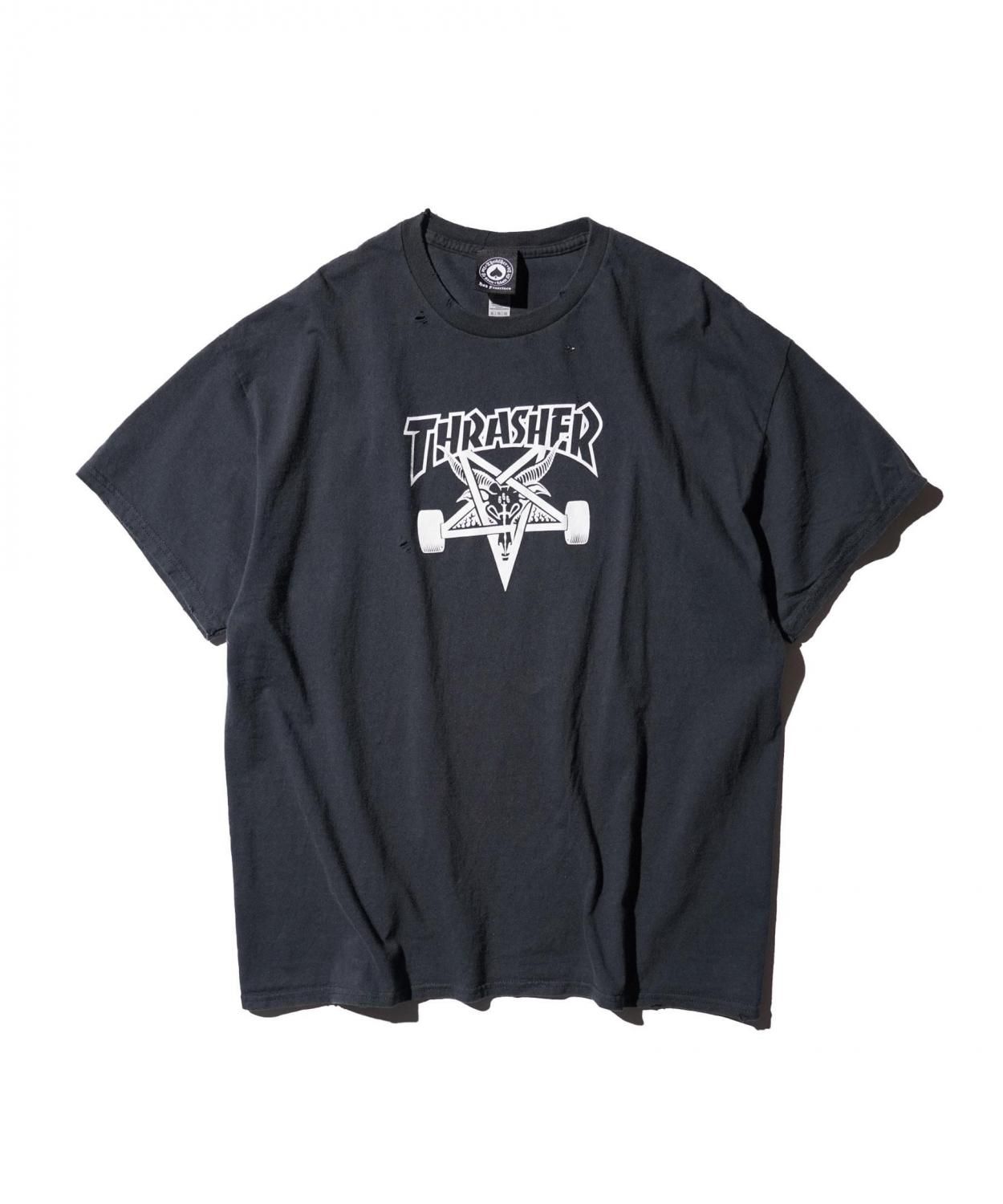 THRIFTY DAMAGE SKATE TEE "THRASHER SKATE GOAT"