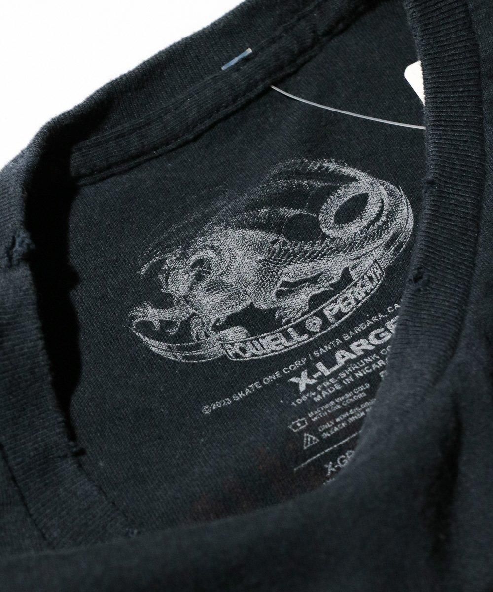 THRIFTY DAMAGE SKATE TEE "POWELL PERALTA SUPPORT YOUR LOCAL SKATE SHOP"