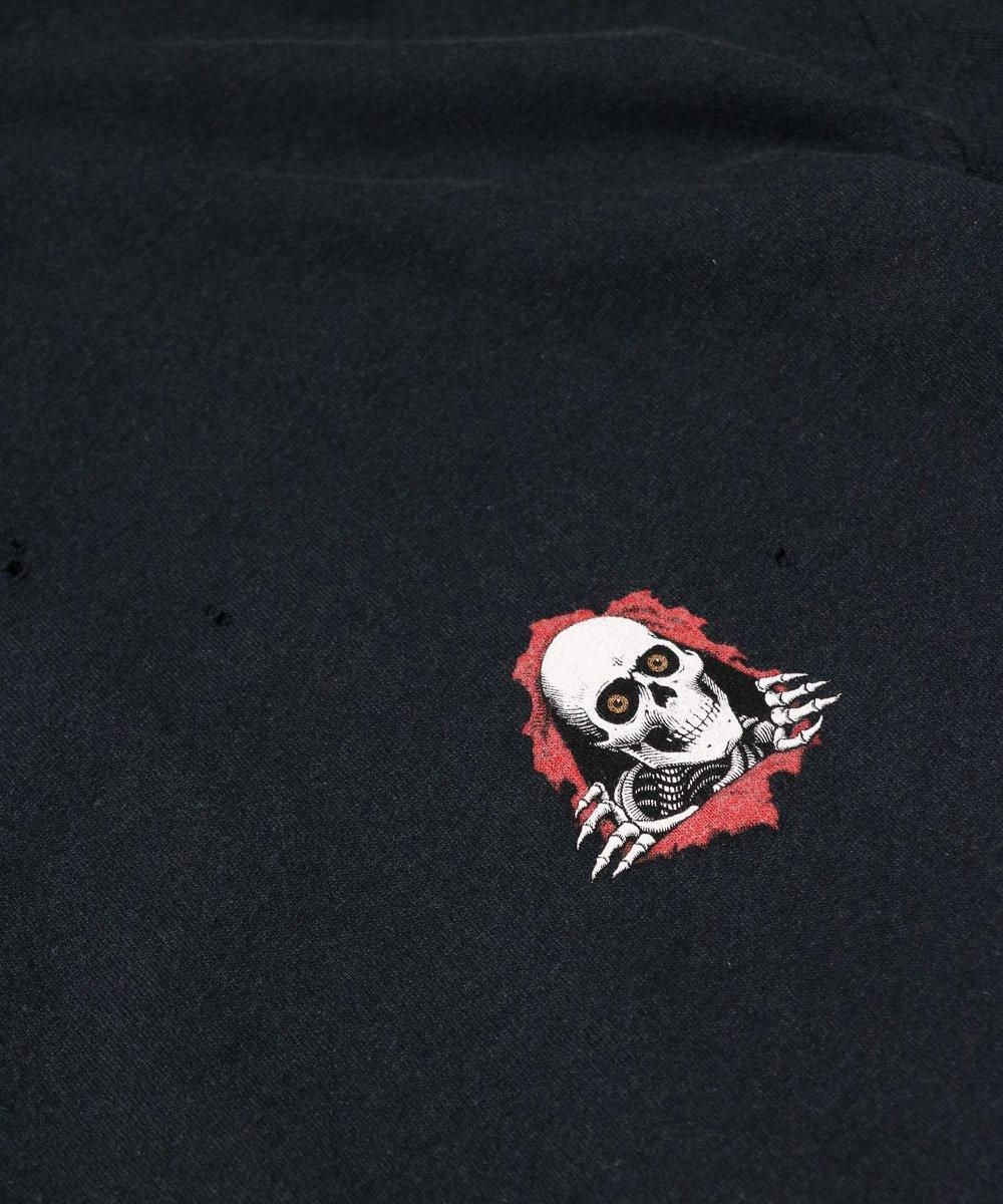 THRIFTY DAMAGE SKATE TEE "POWELL PERALTA SUPPORT YOUR LOCAL SKATE SHOP"