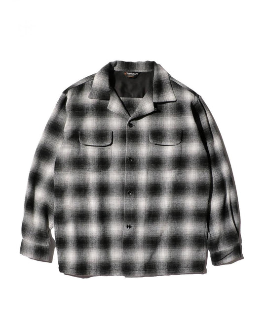 WOOL CHECK LOOP COLLAR SHIRTS