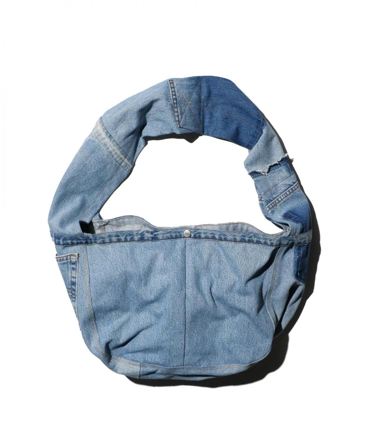 BLUE DENIM NEWSPAPER BAG