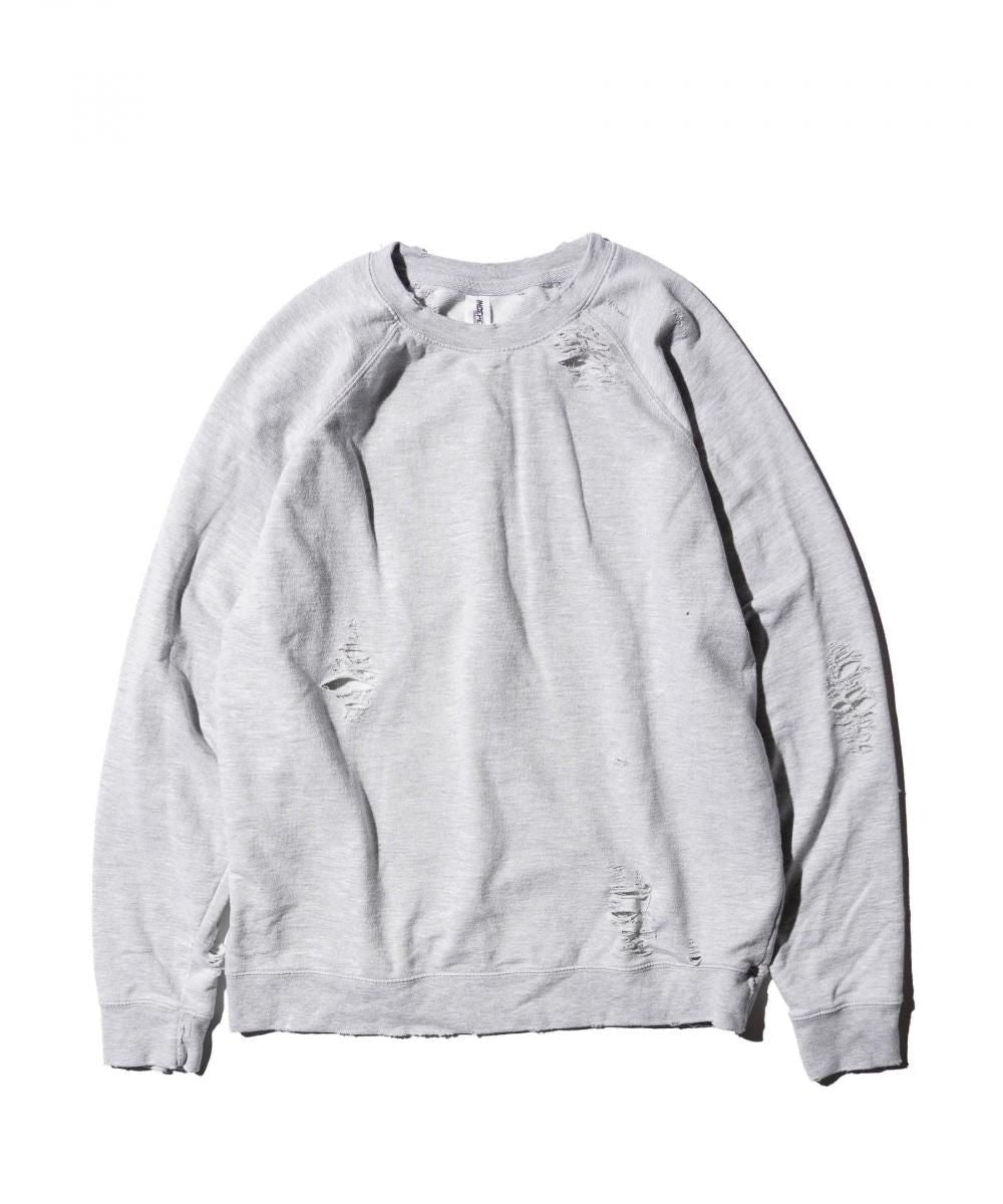 WORN-OUT RAGLAN CREW SWEAT