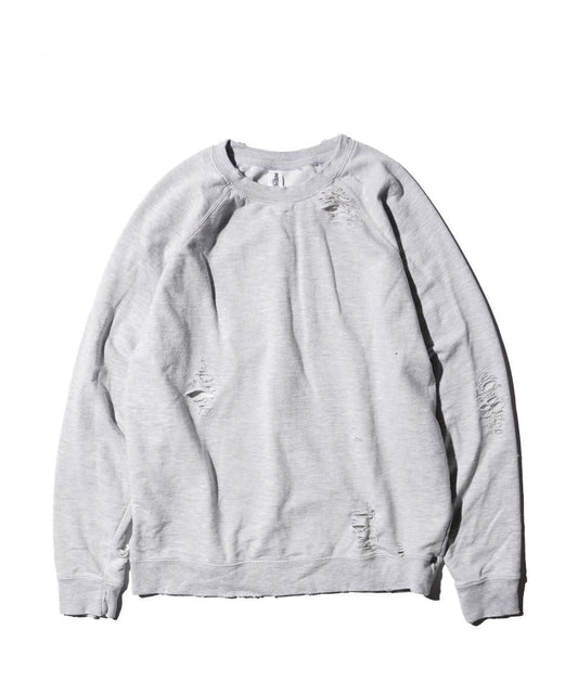 WORN-OUT RAGLAN CREW SWEAT