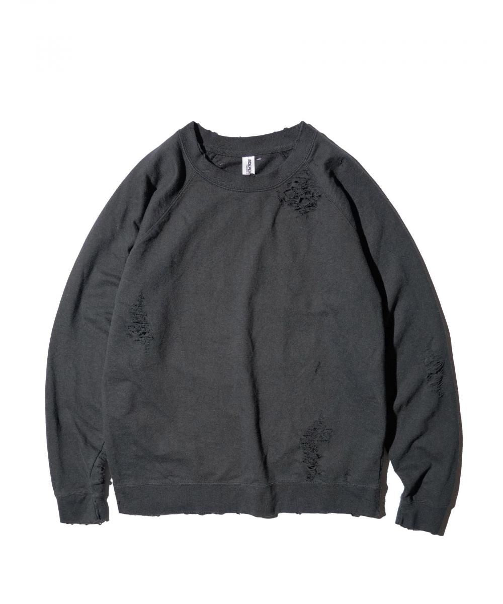 WORN-OUT RAGLAN CREW SWEAT