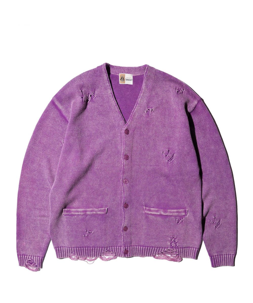 COTTON DAMAGED CARDIGAN