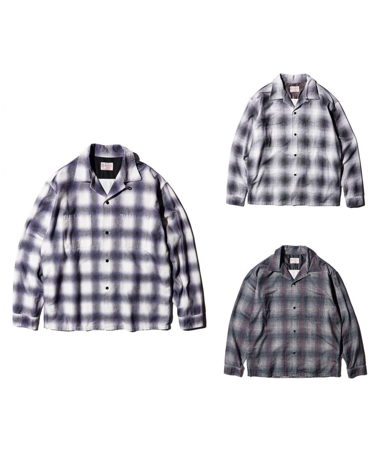 PRINTED COTTON NEL OMBRE CHECK SHIRT