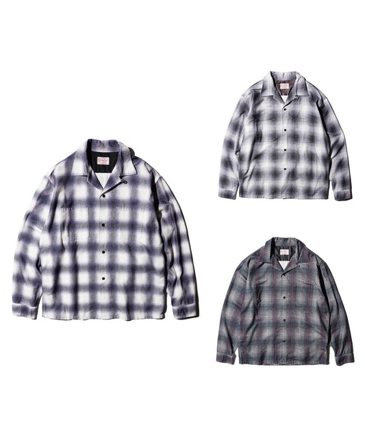 PRINTED COTTON NEL OMBRE CHECK SHIRT