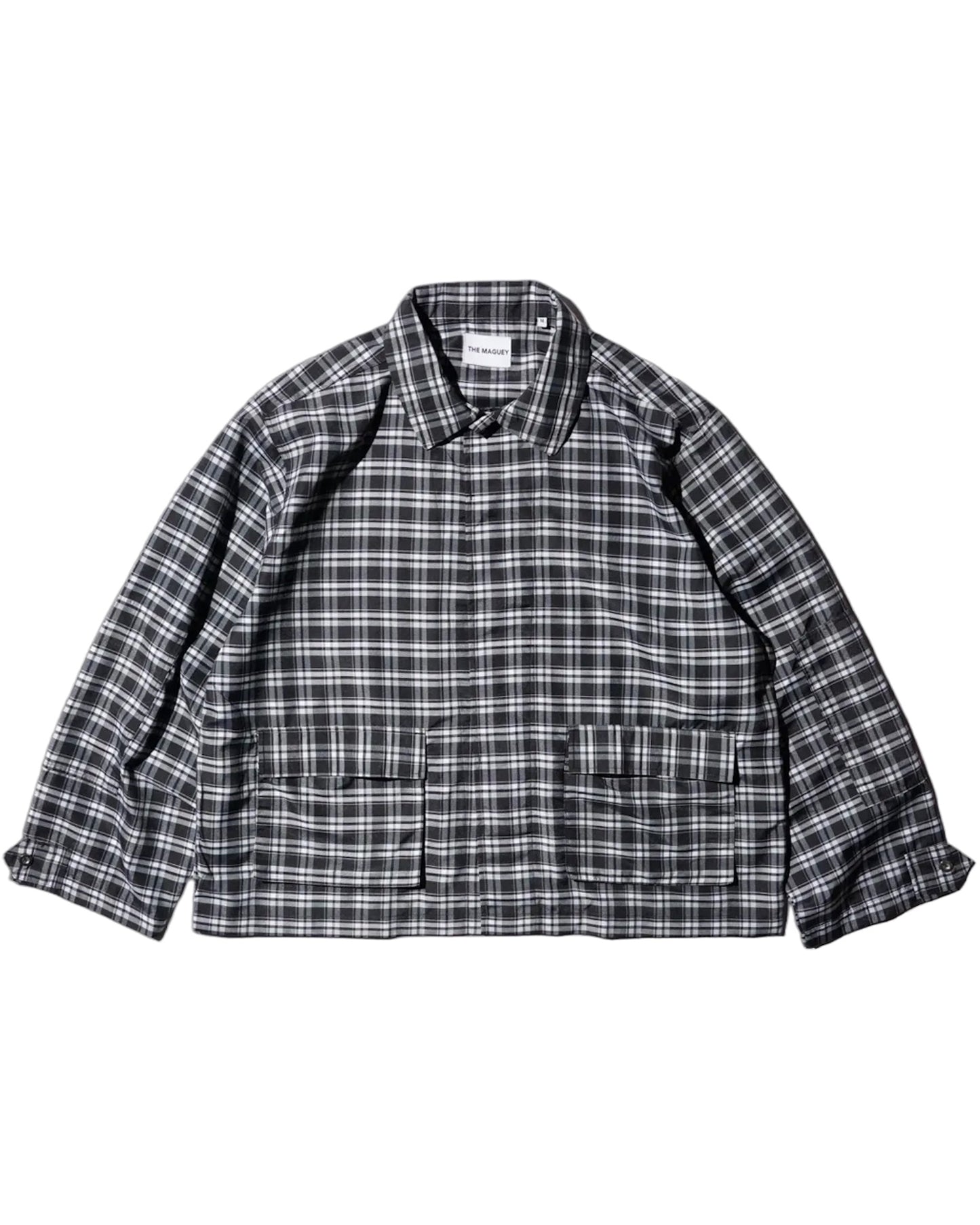 THE MAGUEY / STRIPE UTILITY JACKET BLACK PLAID