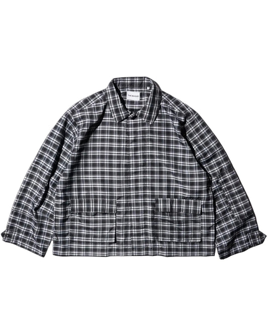 THE MAGUEY / STRIPE UTILITY JACKET BLACK PLAID