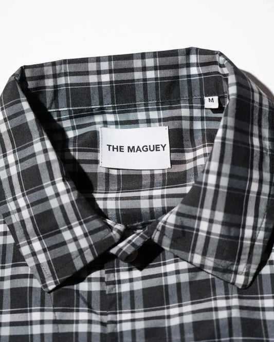 THE MAGUEY / STRIPE UTILITY JACKET BLACK PLAID
