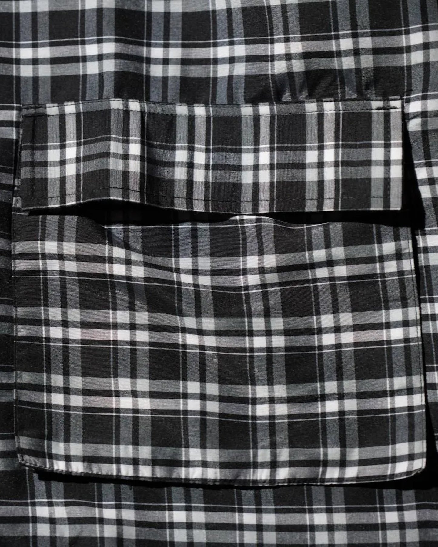 THE MAGUEY / STRIPE UTILITY JACKET BLACK PLAID