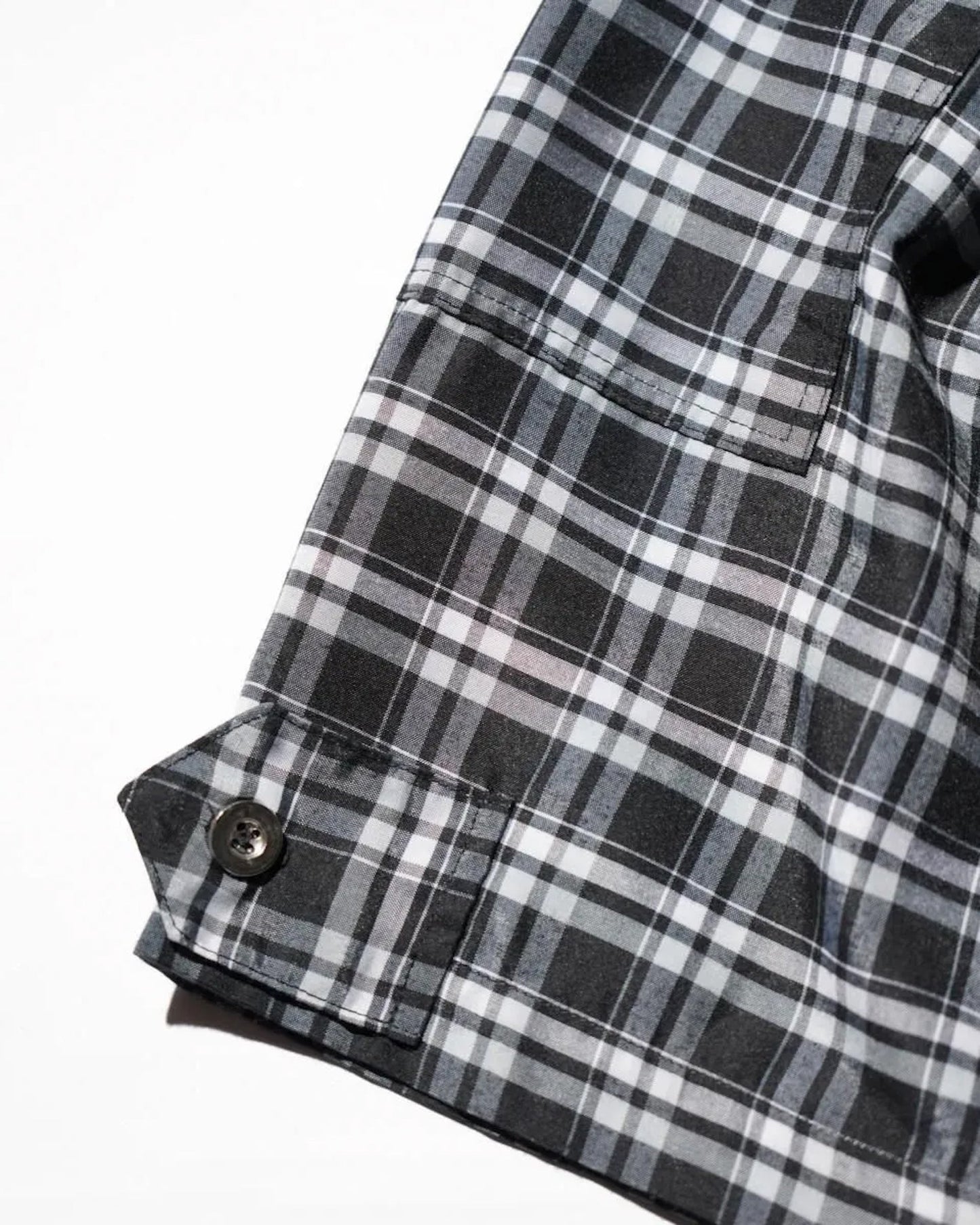 THE MAGUEY / STRIPE UTILITY JACKET BLACK PLAID