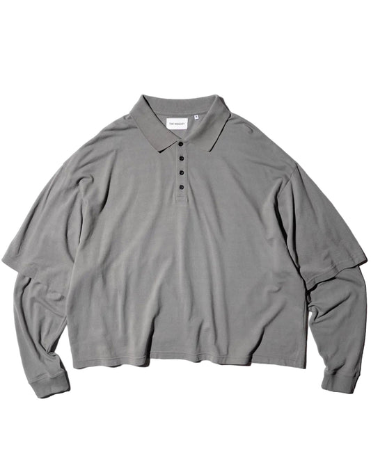 THE MAGUEY / LAYERED POLO CHARCOAL BLACK