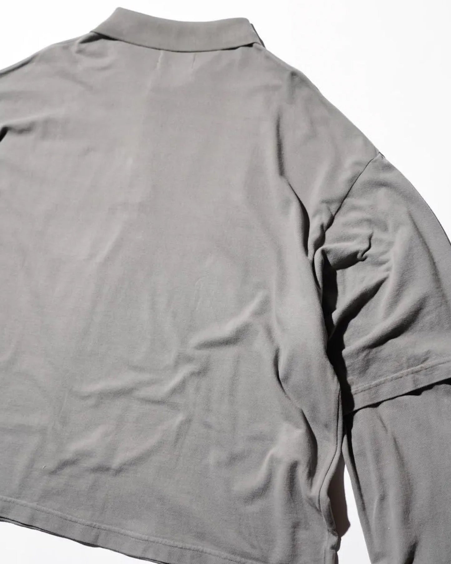 THE MAGUEY / LAYERED POLO CHARCOAL BLACK