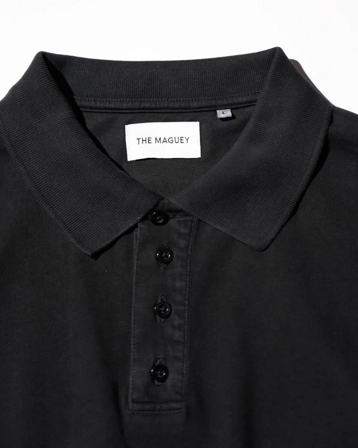 THE MAGUEY / SHORT SLEEVE POLO BLACK CLAY