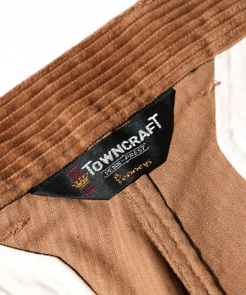 TWO TUCK CORDUROY TROUSER BROWN - inner tag