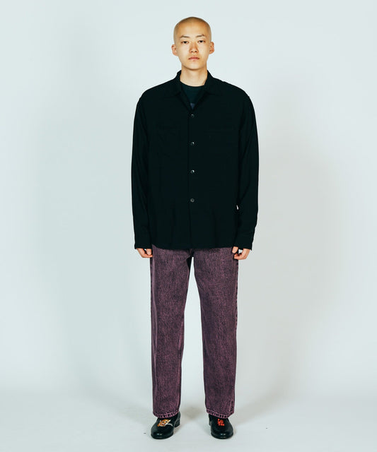 50S BLACK LOOP COLLAR SHIRT -CORDUROY-
