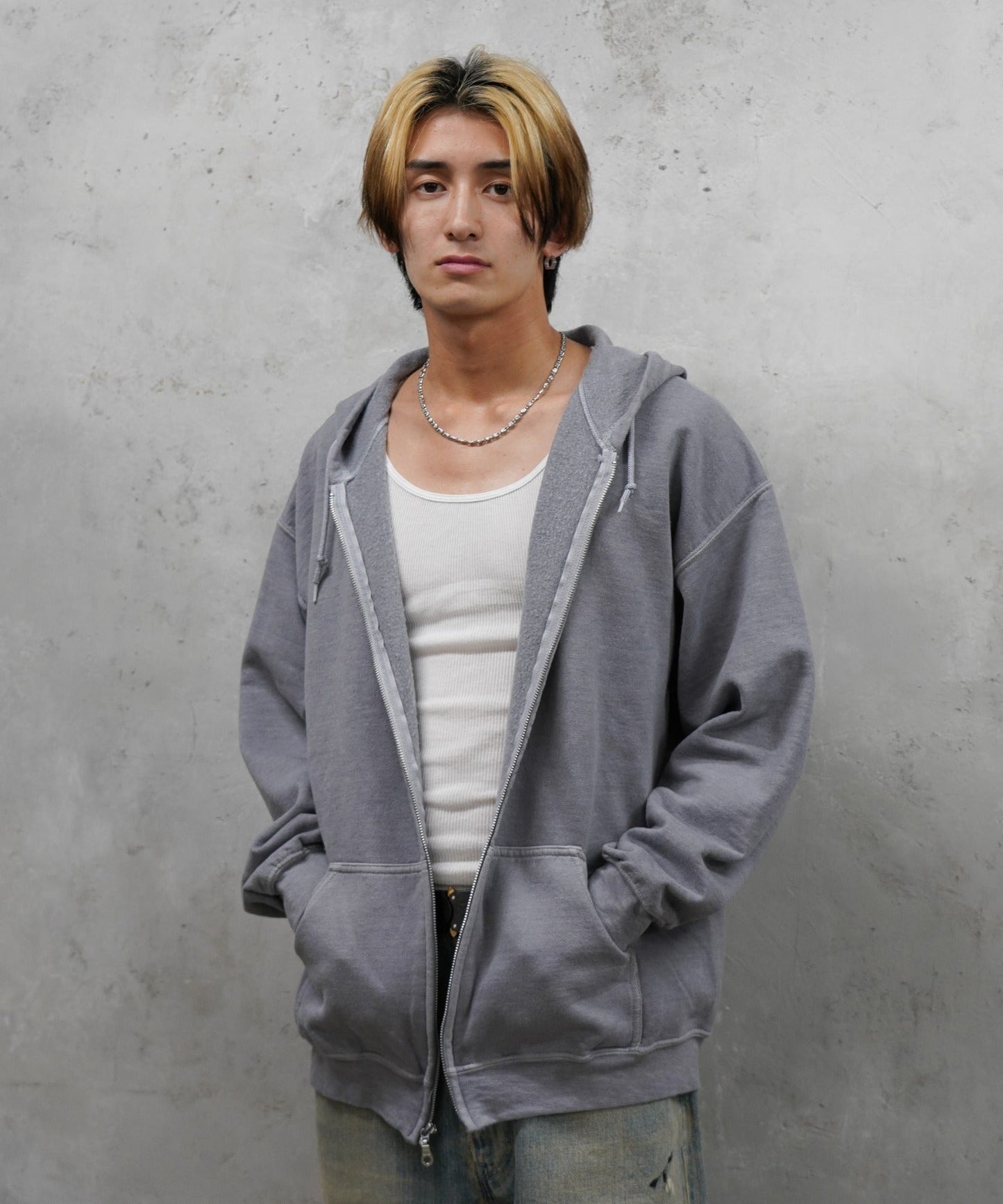 90S PIGMENT FULL ZIP HOODIE