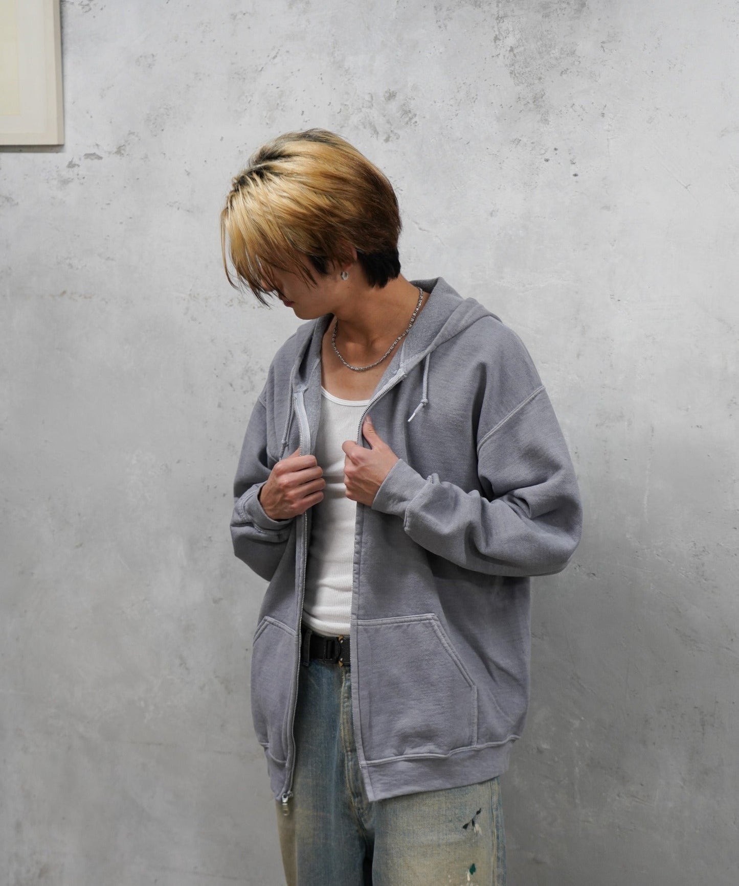 90S PIGMENT FULL ZIP HOODIE