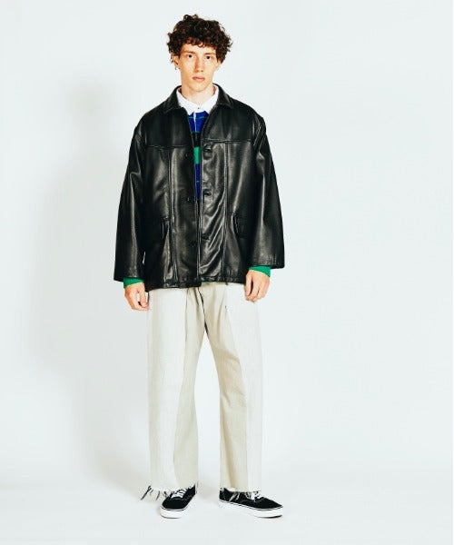 LEATHER CAR COAT