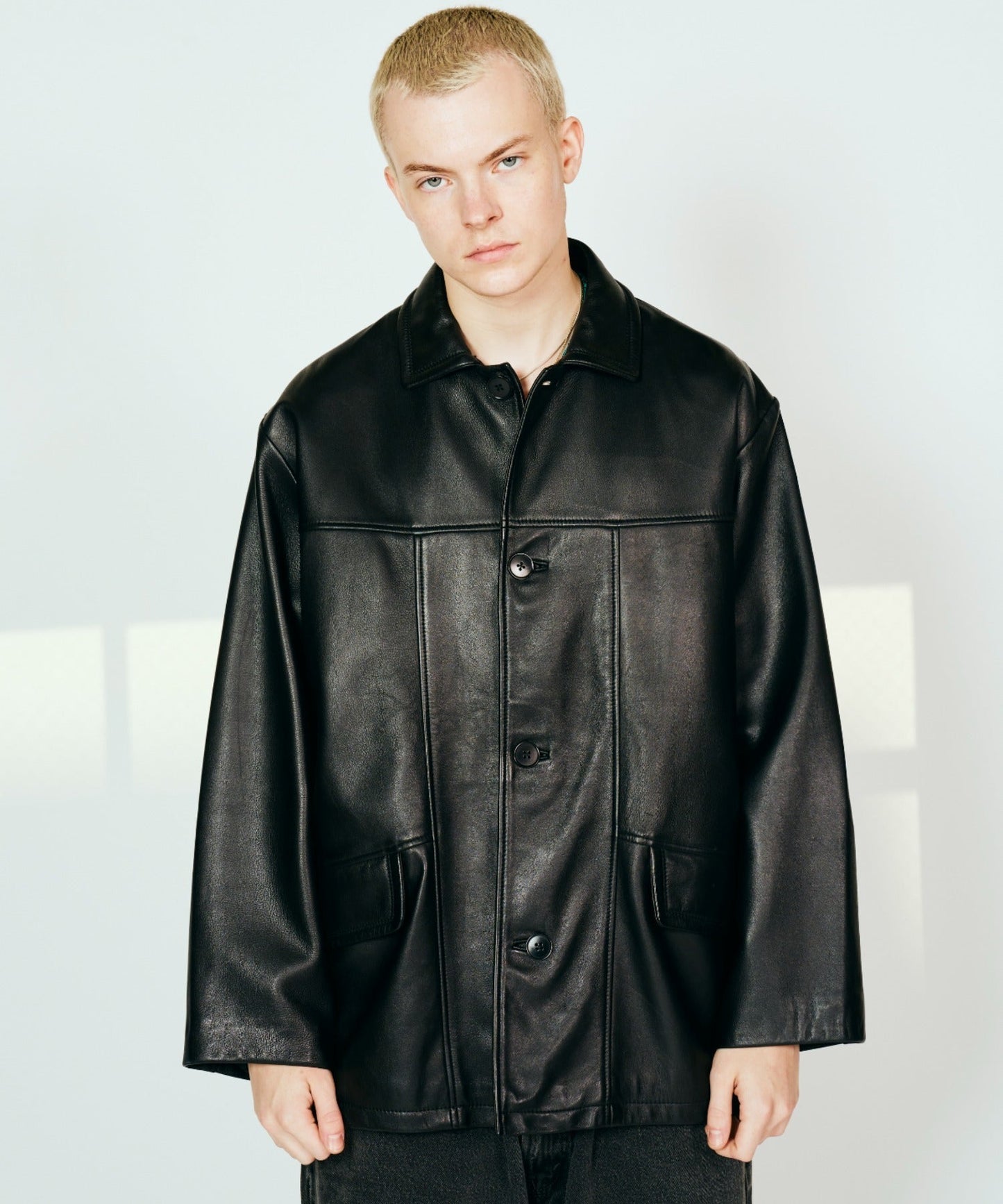 LEATHER CAR COAT