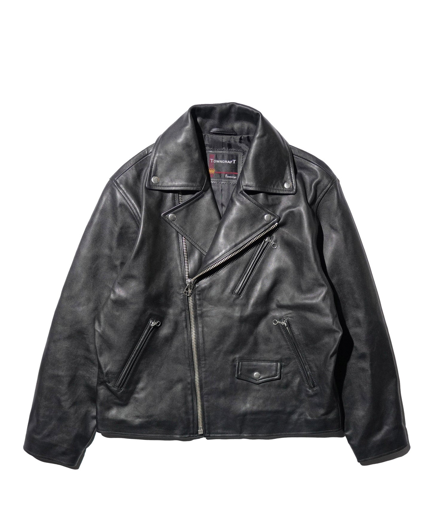 LEATHER DOUBLE RIDERS JACKET BLACK