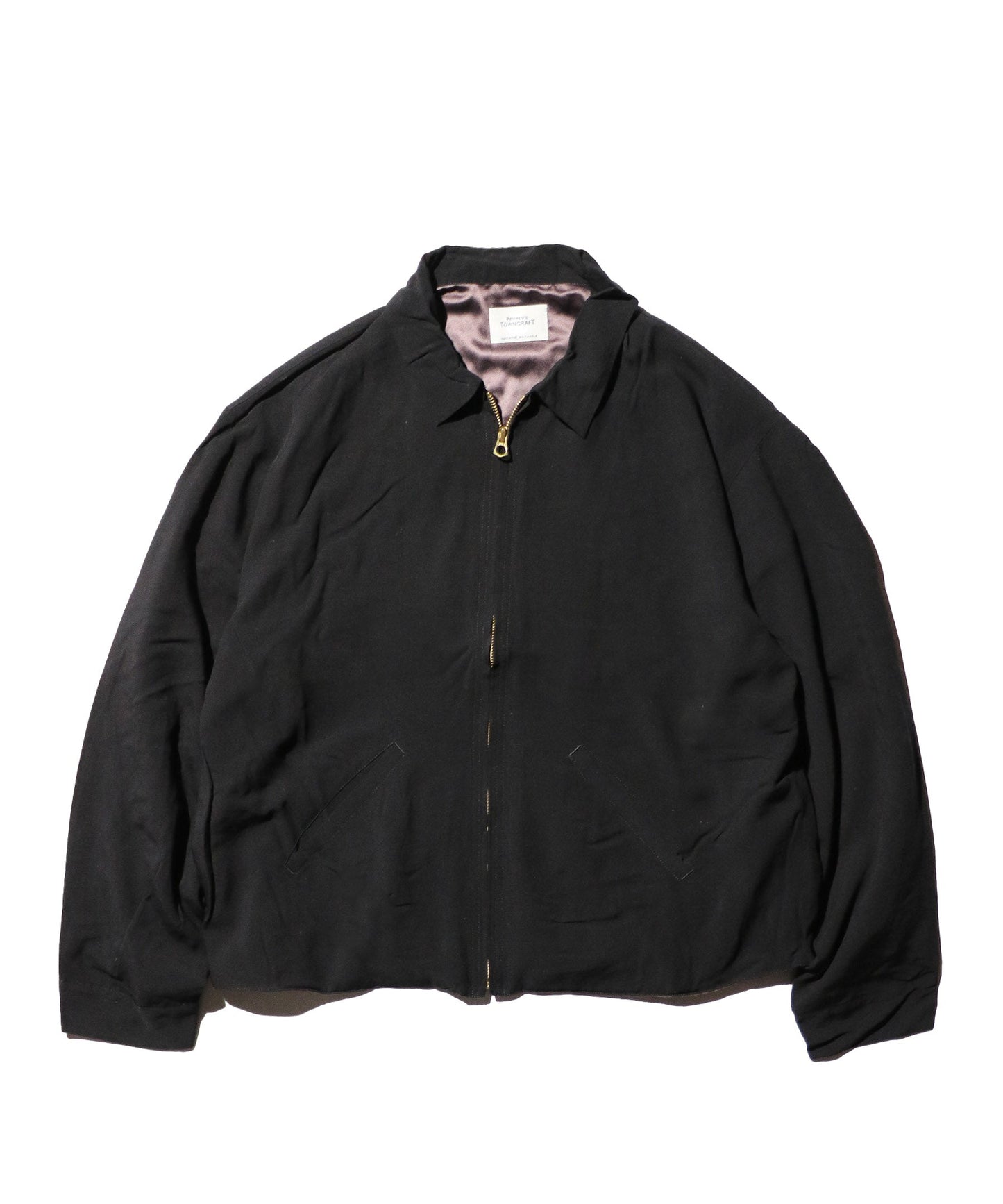 50S ROCKABILLY RAYON JACKET BLACK