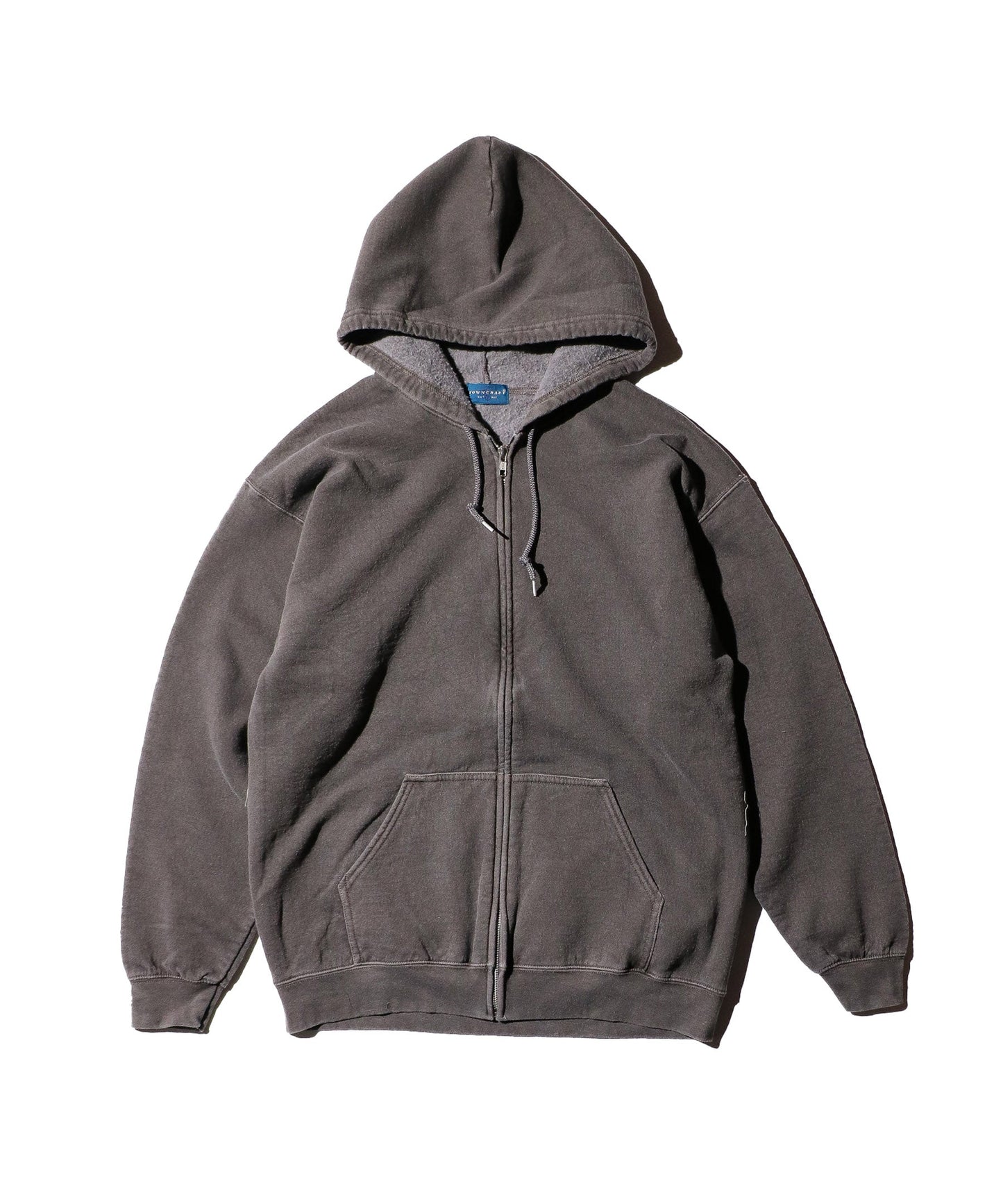 90S PIGMENT FULL ZIP HOODIE BLACK