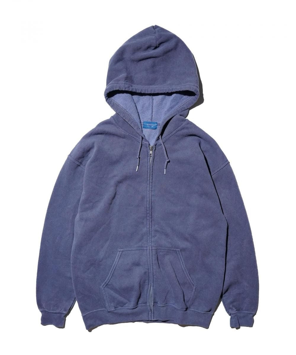 90S PIGMENT FULL ZIP HOODIE DARK NAVY