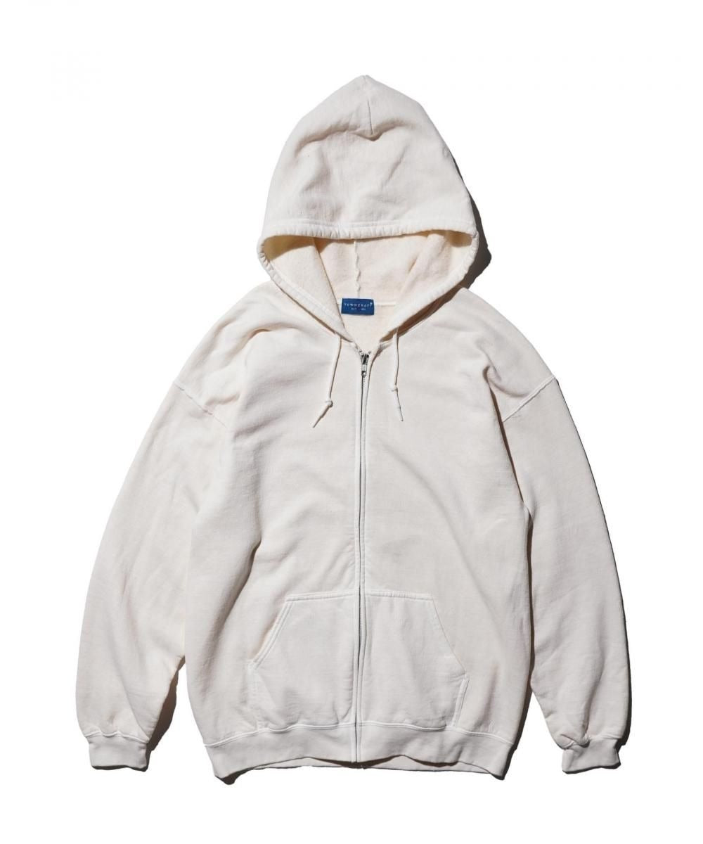 90S PIGMENT FULL ZIP HOODIE NATURAL