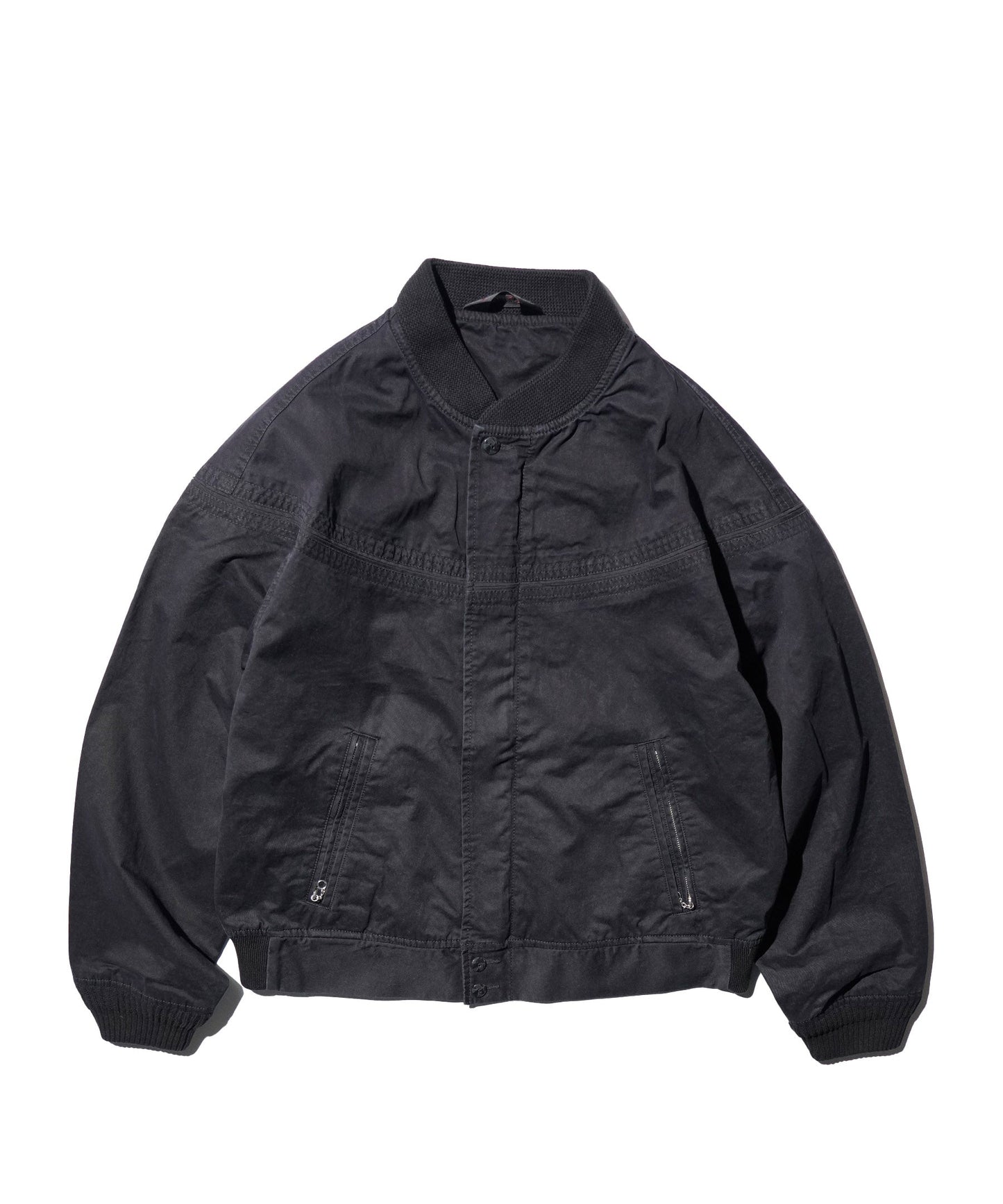 PIGMENT DYE DERBY JACKET BLACK