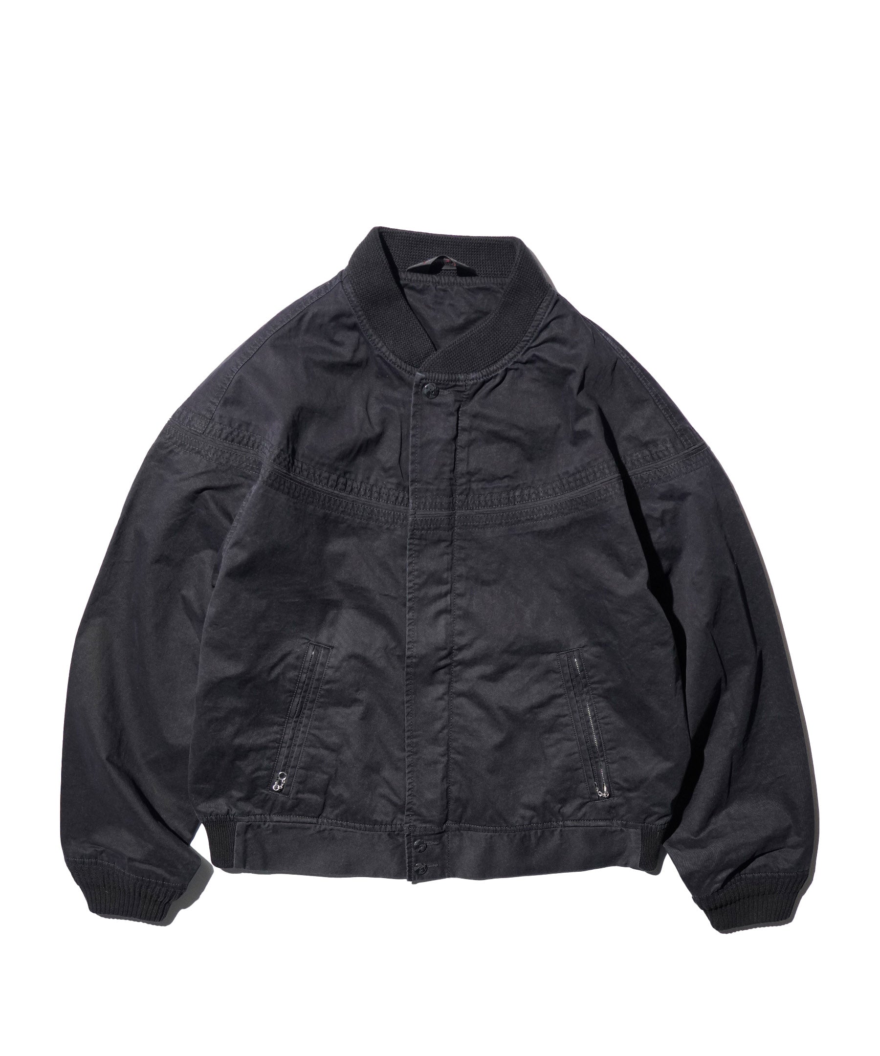 PIGMENT DYE DERBY JACKET BLACK