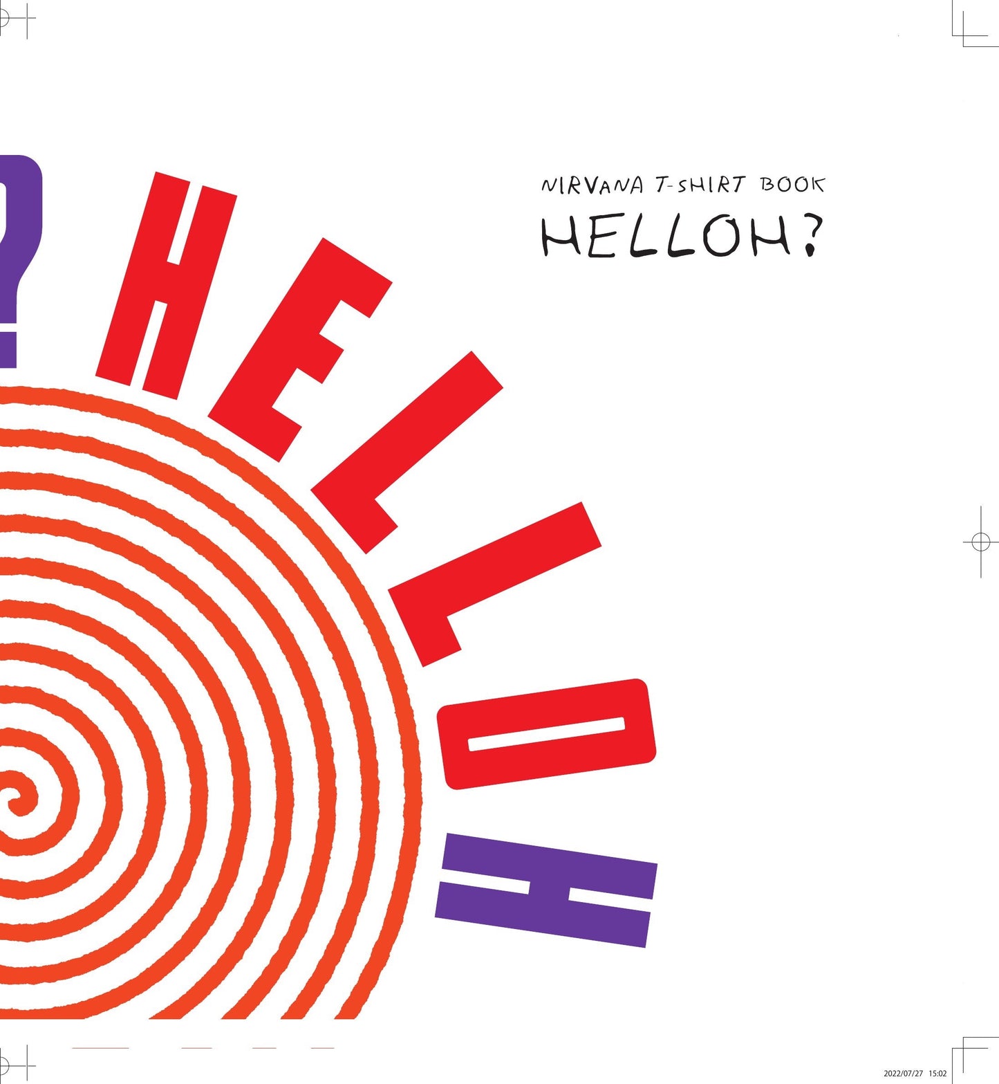 NIRVANA T-SHIRT BOOK HELLOH cover
