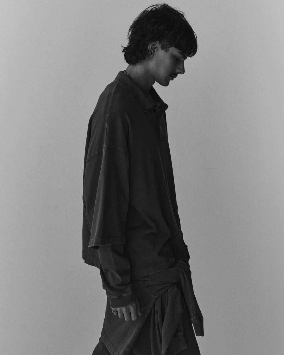 THE MAGUEY / SHORT SLEEVE POLO BLACK CLAY