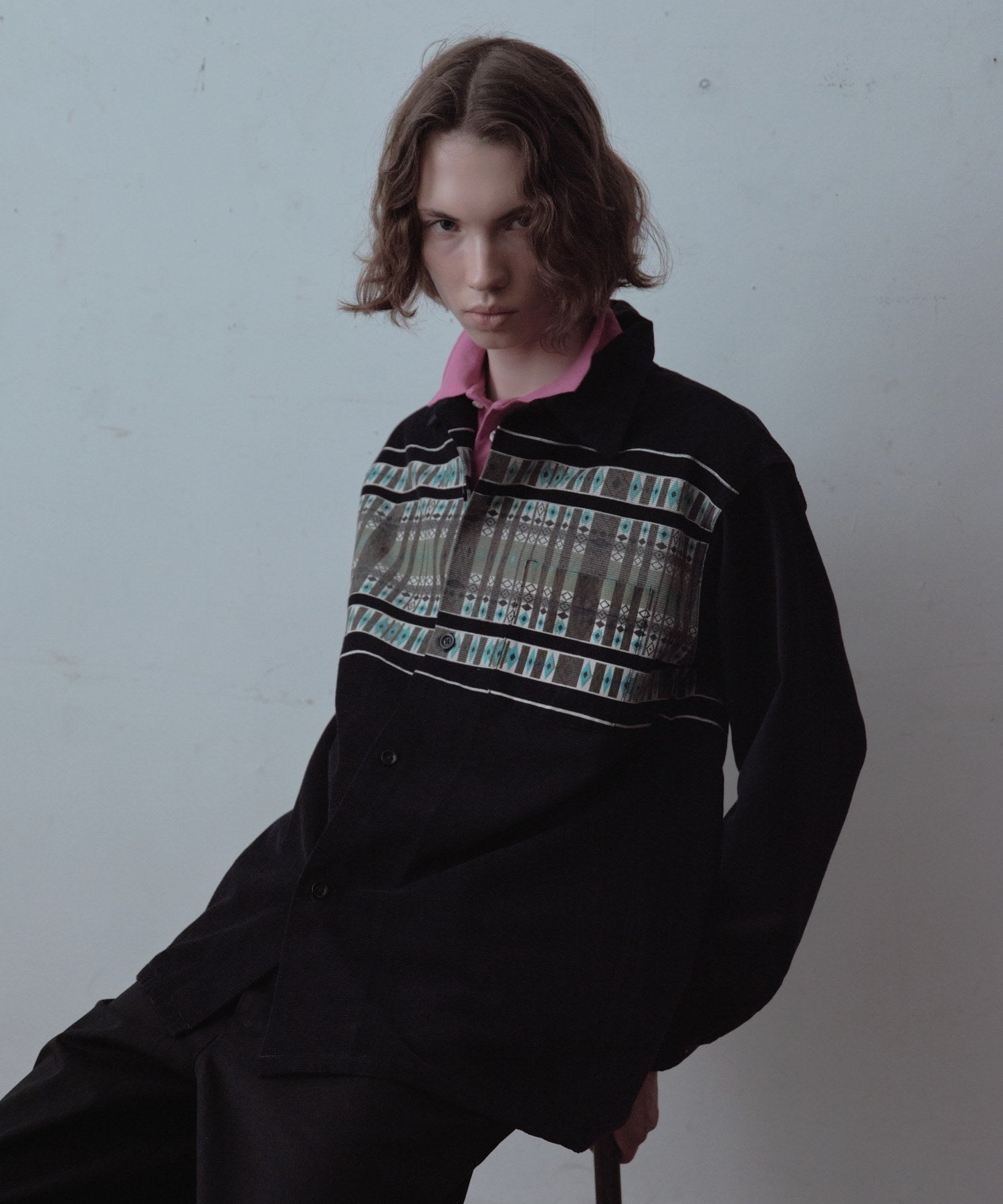 VINTAGE CORDUROY SHIRTS GREEN — detail